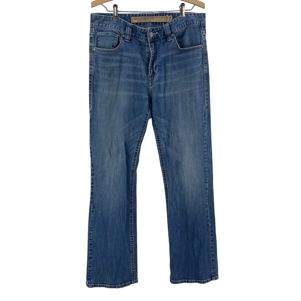 Rock & Roll‎ Cowboy Bootcut Jeans Mens 33x32 Western Rodeo Ranch Denim